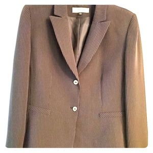 Tahari By ASL Brown Pinstripe Skirt Suit  12